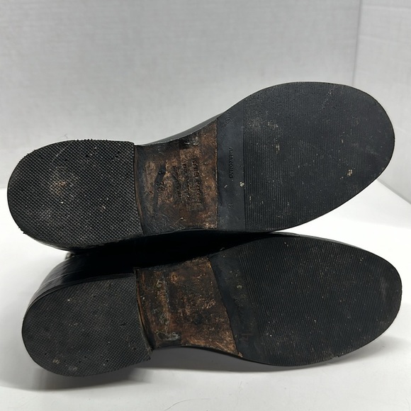 Isabel Marant Caleen Ankle Boots Distressed Leather Heeled Booties Black Size 38 - Picture 9 of 13